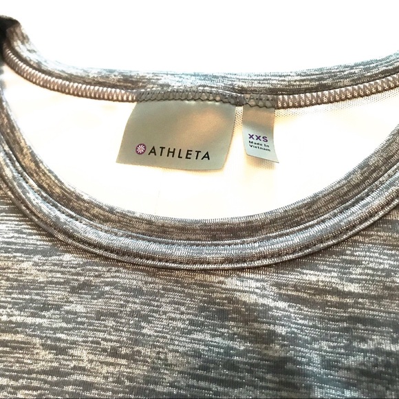 ATHLETA | Grey Stretch Split-Side Shirt (XXS) - Picture 2 of 3
